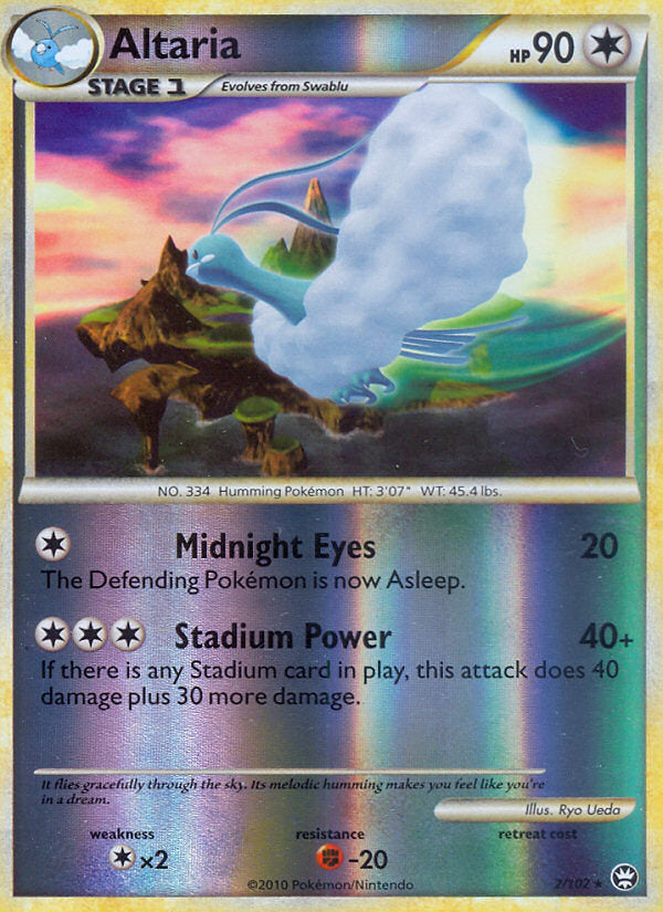 Triumphant Altaria #2/102 reverse holo